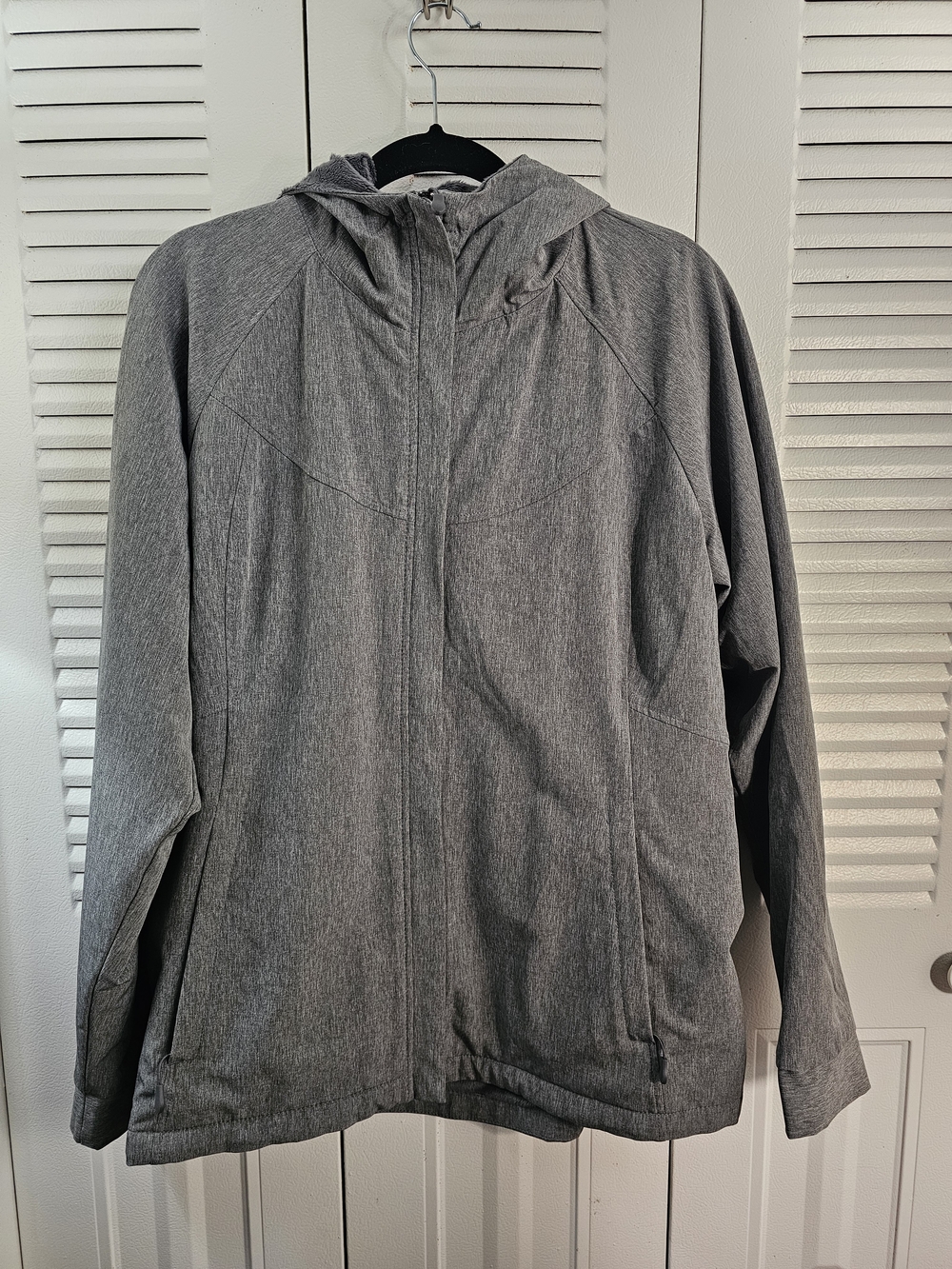 Grey Hooded Jacket - Weather-Resistant Coat With Soft Inside